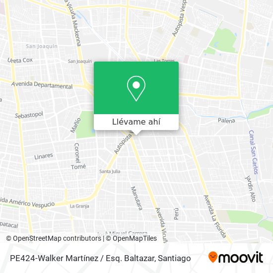 Mapa de PE424-Walker Martínez / Esq. Baltazar