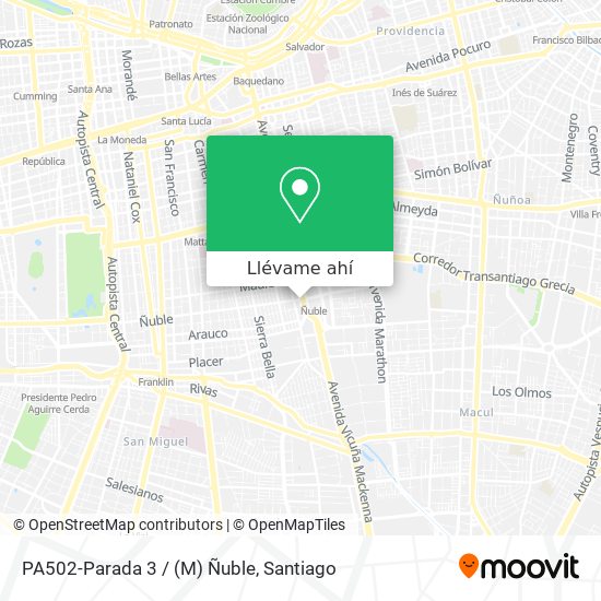 Mapa de PA502-Parada 3 / (M) Ñuble
