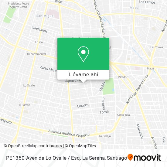 Mapa de PE1350-Avenida Lo Ovalle / Esq. La Serena