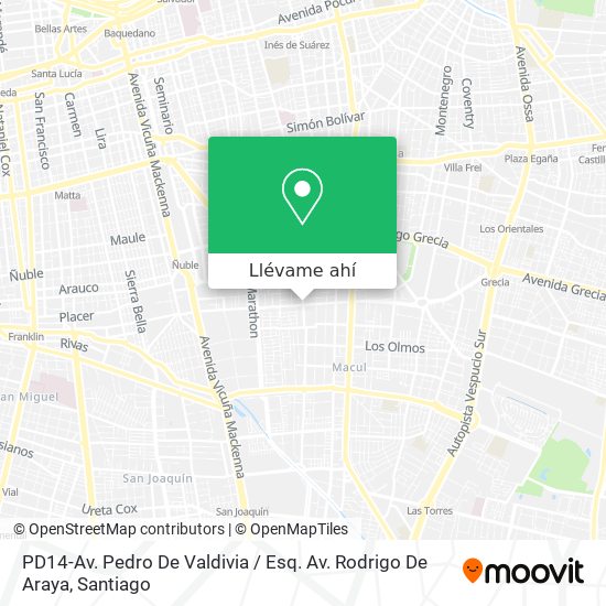 Mapa de PD14-Av. Pedro De Valdivia / Esq. Av. Rodrigo De Araya