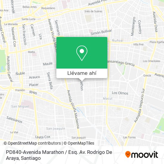 Mapa de PD840-Avenida Marathon / Esq. Av. Rodrigo De Araya