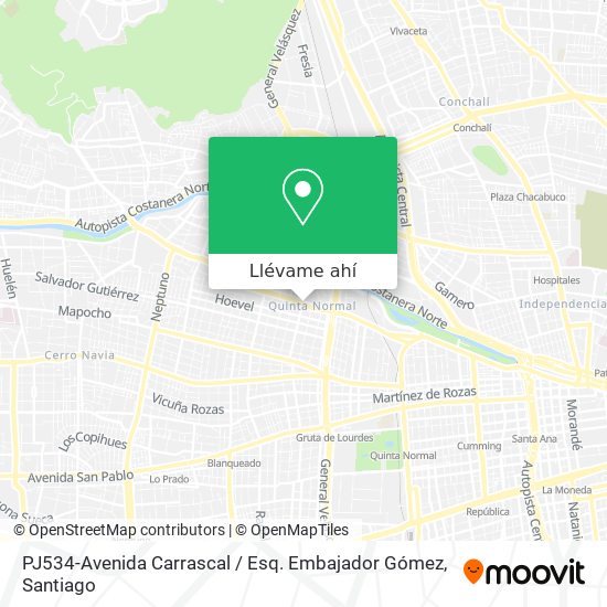 Mapa de PJ534-Avenida Carrascal / Esq. Embajador Gómez