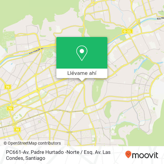 Mapa de PC661-Av. Padre Hurtado -Norte / Esq. Av. Las Condes