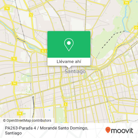 Mapa de PA263-Parada 4 / Morandé Santo Domingo