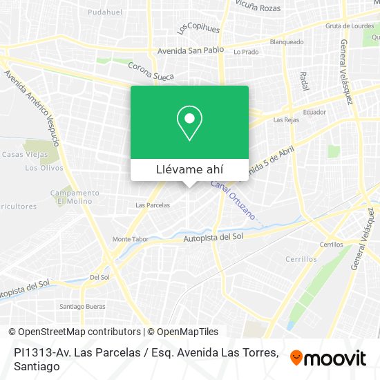 Mapa de PI1313-Av. Las Parcelas / Esq. Avenida Las Torres