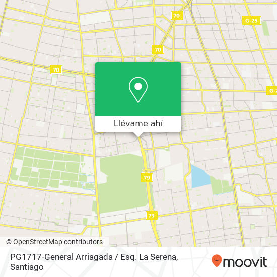 Mapa de PG1717-General Arriagada / Esq. La Serena