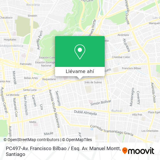 Mapa de PC497-Av. Francisco Bilbao / Esq. Av. Manuel Montt