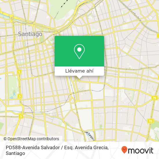 Mapa de PD588-Avenida Salvador / Esq. Avenida Grecia