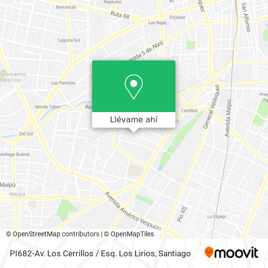 Mapa de PI682-Av. Los Cerrillos / Esq. Los Lirios