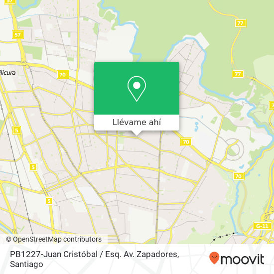 Mapa de PB1227-Juan Cristóbal / Esq. Av. Zapadores