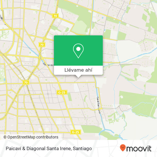 Mapa de Paicaví & Diagonal Santa Irene