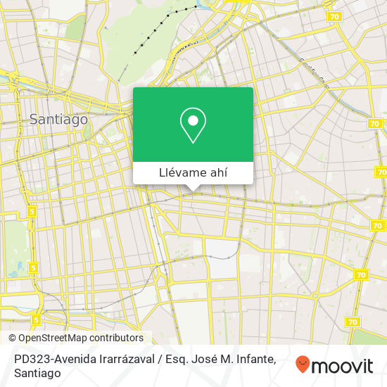 Mapa de PD323-Avenida Irarrázaval / Esq. José M. Infante