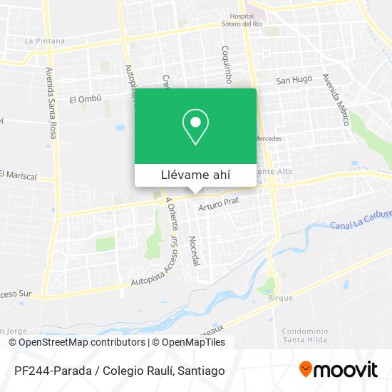 Mapa de PF244-Parada / Colegio Raulí