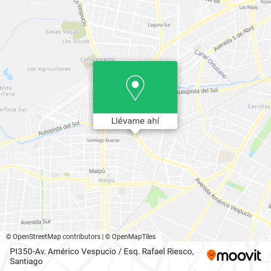 Mapa de PI350-Av. Américo Vespucio / Esq. Rafael Riesco