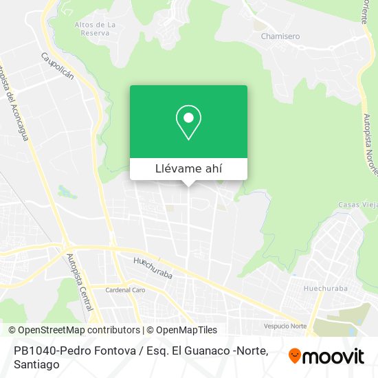 Mapa de PB1040-Pedro Fontova / Esq. El Guanaco -Norte