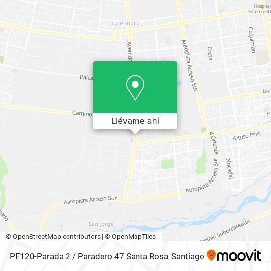 Mapa de PF120-Parada 2 / Paradero 47 Santa Rosa