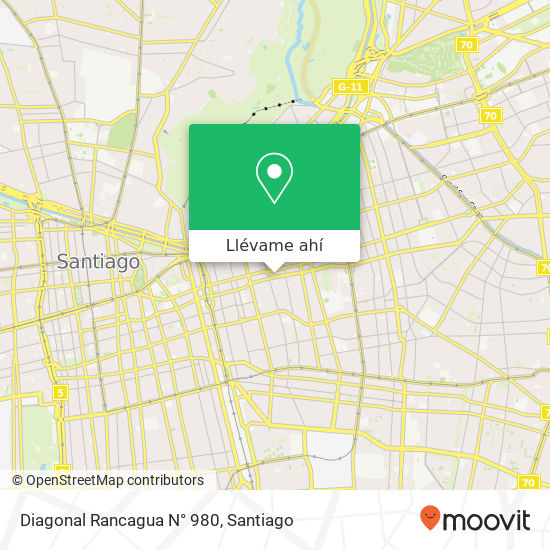 Mapa de Diagonal Rancagua N° 980