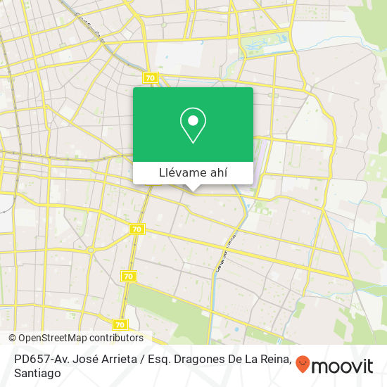 Mapa de PD657-Av. José Arrieta / Esq. Dragones De La Reina