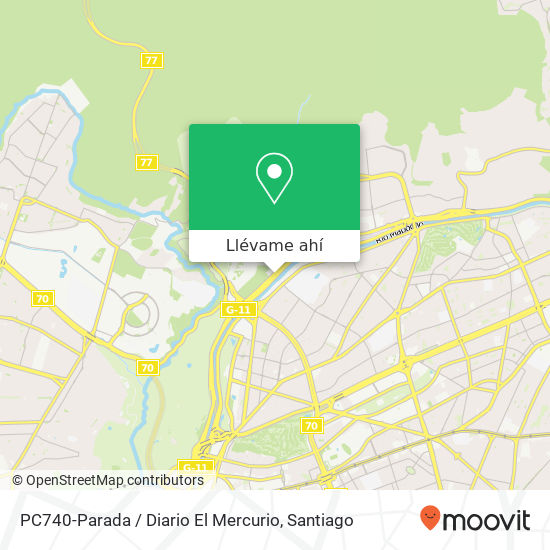 Mapa de PC740-Parada / Diario El Mercurio