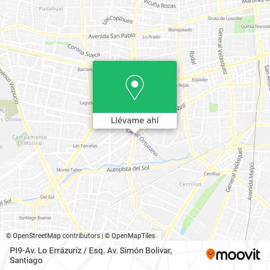 Mapa de PI9-Av. Lo Errázuriz / Esq. Av. Simón Bolivar