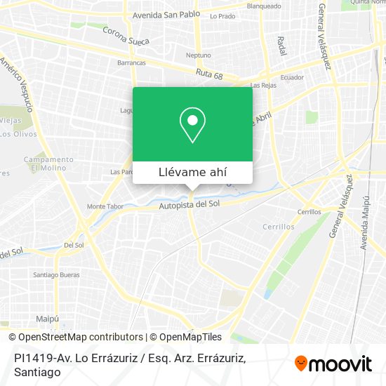 Mapa de PI1419-Av. Lo Errázuriz / Esq. Arz. Errázuriz