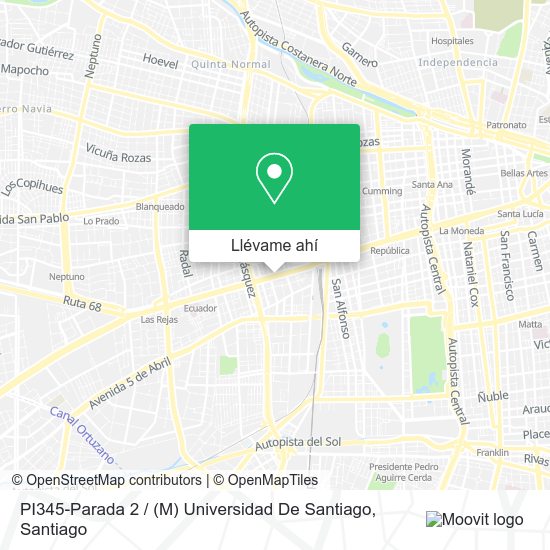Mapa de PI345-Parada 2 / (M) Universidad De Santiago