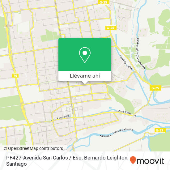 Mapa de PF427-Avenida San Carlos / Esq. Bernardo Leighton