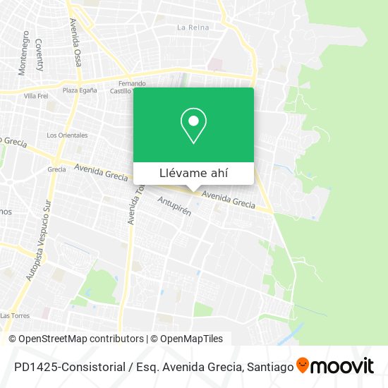 Mapa de PD1425-Consistorial / Esq. Avenida Grecia