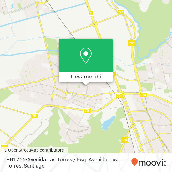 Mapa de PB1256-Avenida Las Torres / Esq. Avenida Las Torres