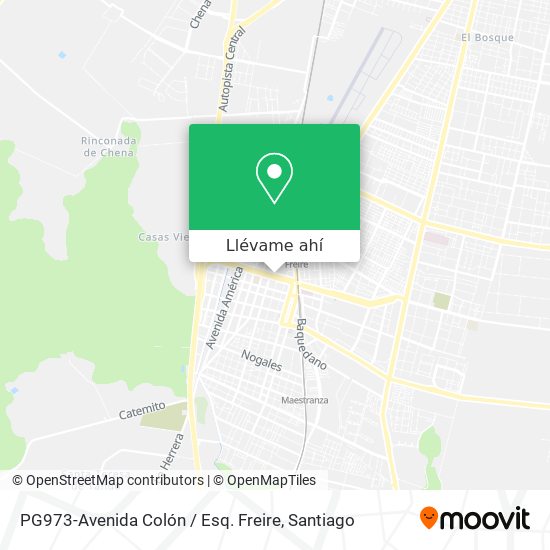 Mapa de PG973-Avenida Colón / Esq. Freire