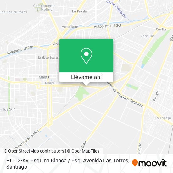 Mapa de PI112-Av. Esquina Blanca / Esq. Avenida Las Torres