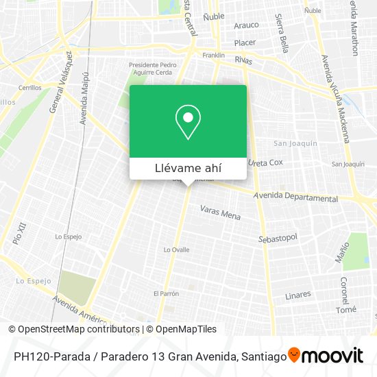Mapa de PH120-Parada / Paradero 13 Gran Avenida