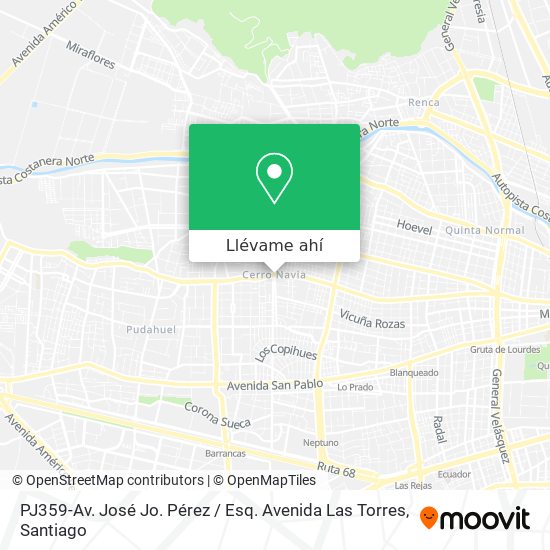 Mapa de PJ359-Av. José Jo. Pérez / Esq. Avenida Las Torres