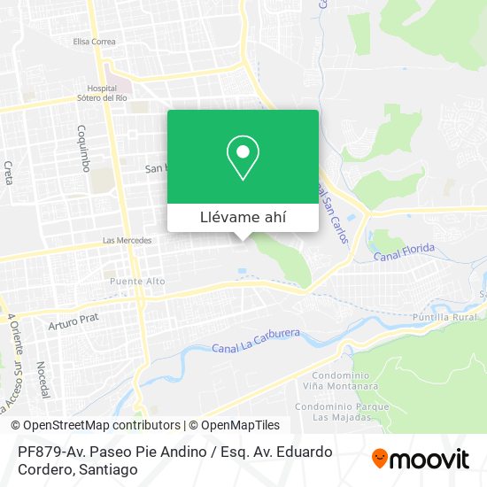 Mapa de PF879-Av. Paseo Pie Andino / Esq. Av. Eduardo Cordero
