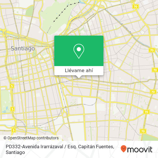 Mapa de PD332-Avenida Irarrázaval / Esq. Capitán Fuentes