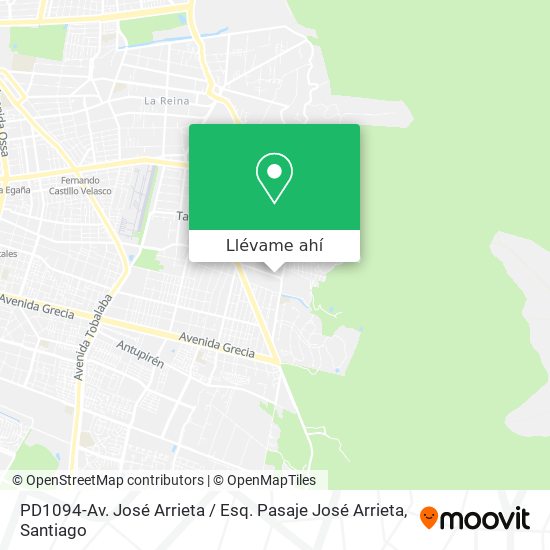 Mapa de PD1094-Av. José Arrieta / Esq. Pasaje José Arrieta