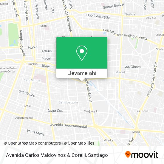 Mapa de Avenida Carlos Valdovinos & Corelli