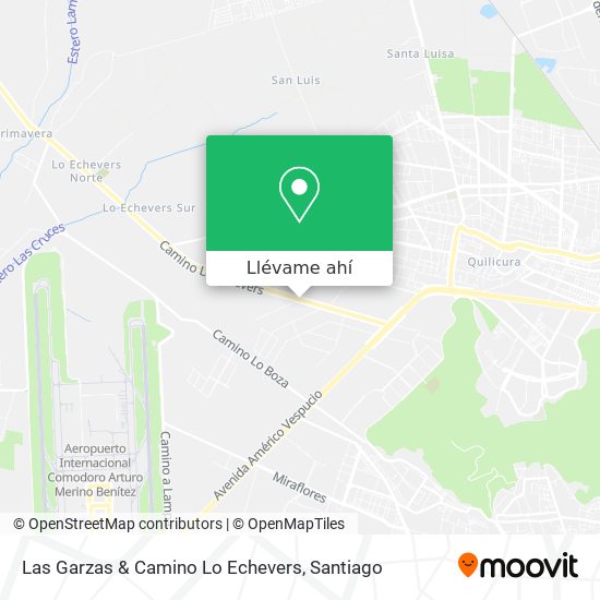 Mapa de Las Garzas & Camino Lo Echevers