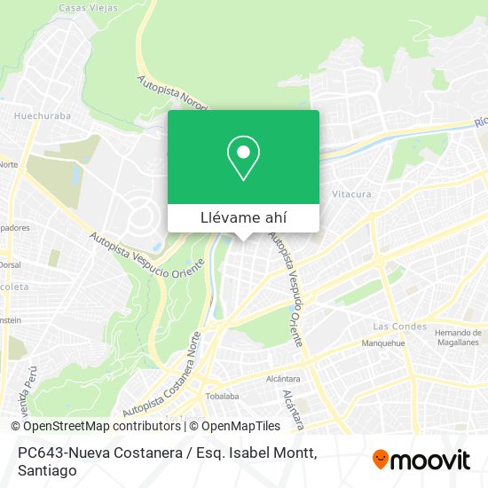 Mapa de PC643-Nueva Costanera / Esq. Isabel Montt