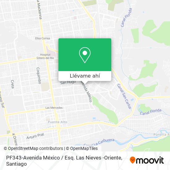 Mapa de PF343-Avenida México / Esq. Las Nieves -Oriente