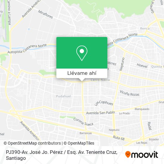 Mapa de PJ390-Av. José Jo. Pérez / Esq. Av. Teniente Cruz