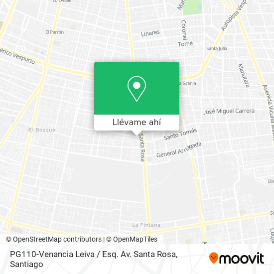 Mapa de PG110-Venancia Leiva / Esq. Av. Santa Rosa