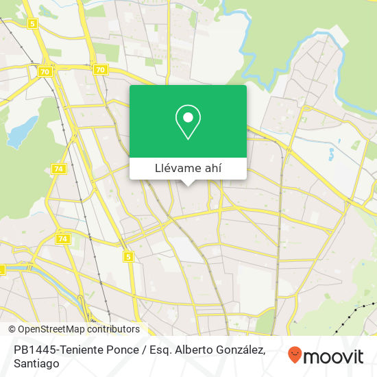 Mapa de PB1445-Teniente Ponce / Esq. Alberto González