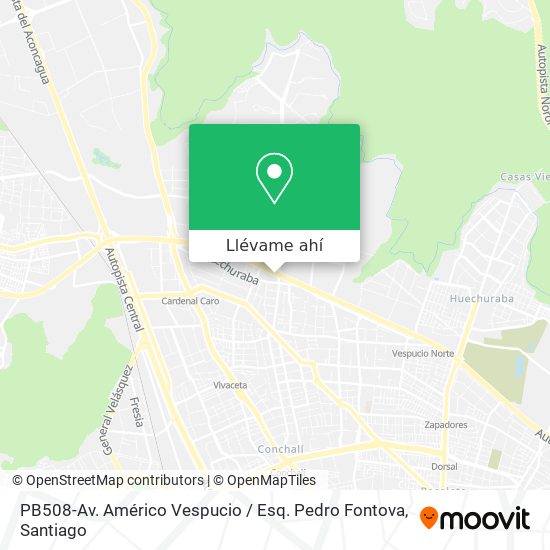 Mapa de PB508-Av. Américo Vespucio / Esq. Pedro Fontova