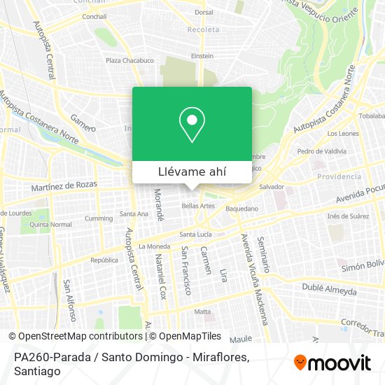 Mapa de PA260-Parada / Santo Domingo - Miraflores