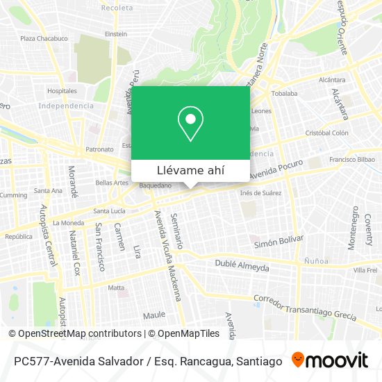 Mapa de PC577-Avenida Salvador / Esq. Rancagua