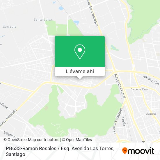 Mapa de PB633-Ramón Rosales / Esq. Avenida Las Torres
