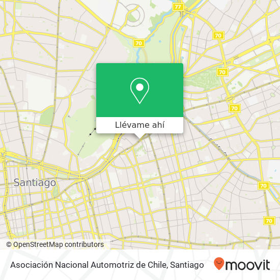 Mapa de Asociación Nacional Automotriz de Chile