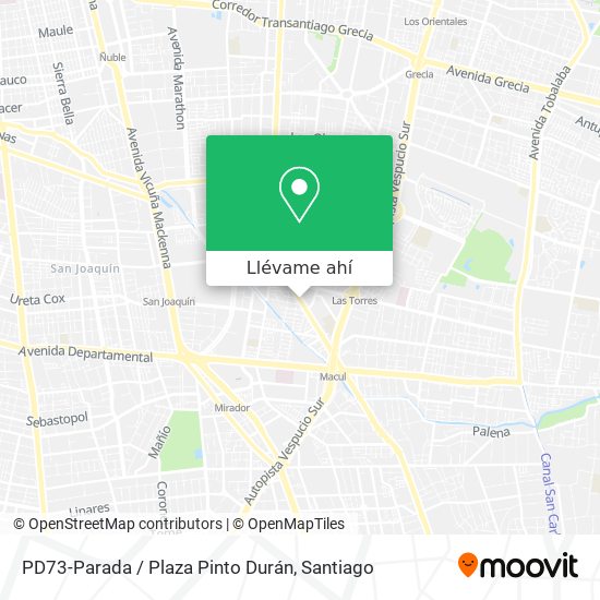 Mapa de PD73-Parada / Plaza Pinto Durán