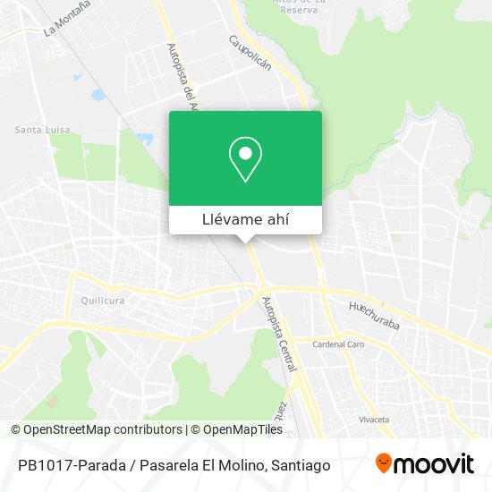 Mapa de PB1017-Parada / Pasarela El Molino